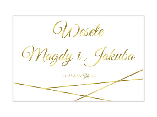 Plakat Weselny personalizowany - 90x60 cm