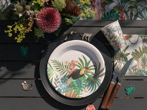 Kubeczki papierowe Las Tropikalny - 270 ml - 10 szt.