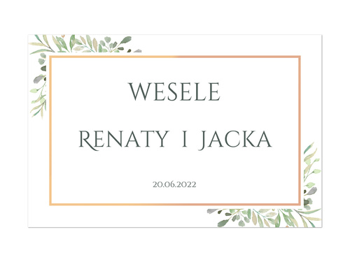 Plakat Weselny personalizowany - 60x40 cm