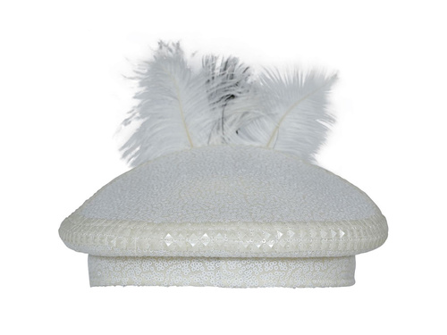 Czapka z kryształkami i piórami Bride - 1 szt.