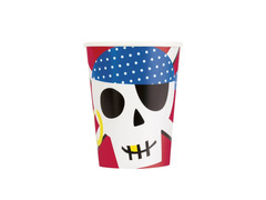 Kubeczki papierowe Piraci - 266 ml - 8 szt.