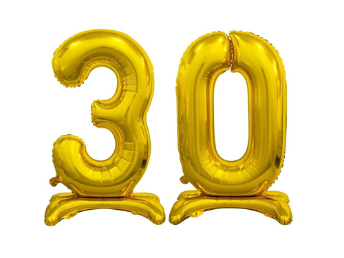 Zestaw balonów foliowych 30 złota - 74 cm