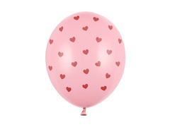 Balony z nadrukiem Serduszka na walentynki - 30 cm - 6 szt.