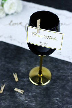 Winietki personalizowane z klamerkami na kieliszki - 30 szt.