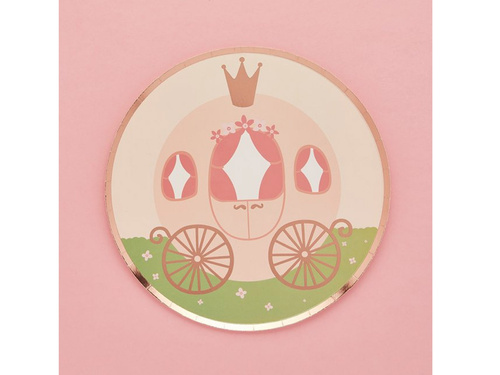 Talerzyki papierowe urodzinowe Karoca - 23 cm - 8 szt.