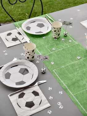 Dekoracja bieżnik na stół Boisko Piłka Nożna - 30 cm x 5 m - 1 szt.