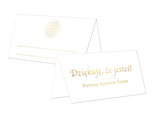Winietki składane na I Komunię Świętą - 10 szt.