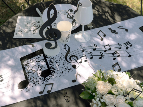 Bieżnik Pięciolinia biały - 30 cm x 5 m - 1 szt.