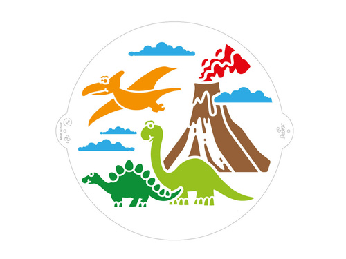 Szablon do dekoracji tortu Dinozaury - 1 szt.