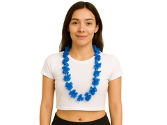 Naszyjnik hawajski niebieski - 100 cm - 1 szt.