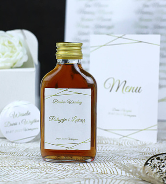 Personalizowane podziękowania dla gości - szklane buteleczki - 6 kpl.