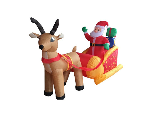 Dekoracja dmuchana Gwiazdor w Saniach - 190 cm - 1 szt.