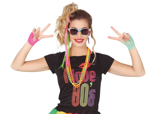 Zestaw akcesoriów w stylu lat 80'tych - 8 szt.