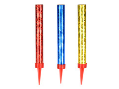 Fontanny tortowe w trzech kolorach - 12,5 cm - 3 szt.