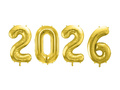 Zestaw balonów foliowych 2026 złoty - 72 cm