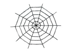 Duża pajęczyna czarna - 150 cm - 1 szt.