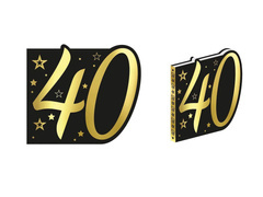 Księga gości czarna na czterdzieste urodziny