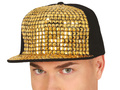 Czapka z daszkiem i złotymi nitami - 1 szt.