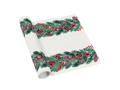 Dekoracja bieżnik na stół Świąteczna Gałązka - 40 cm x 5 m - 1 szt.