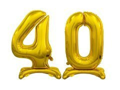 Zestaw balonów foliowych 40 złota - 74 cm
