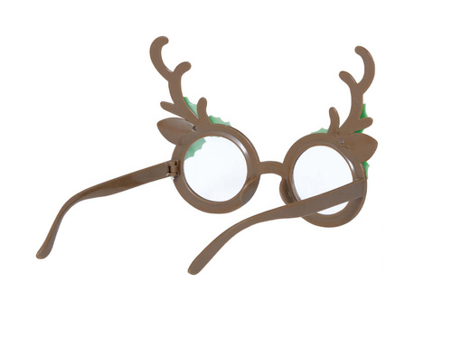 Brązowe okulary Rogi Renifera