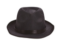 Kapelusz gangstera czarny w paski z lamówką - 1 szt.