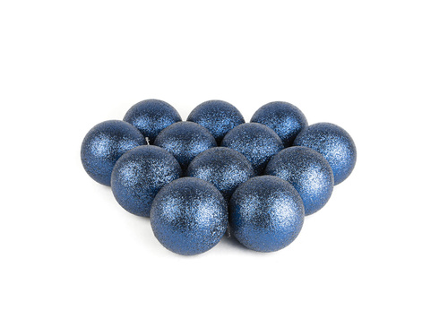 Bombki choinkowe granatowe - 6 cm - 12 szt.