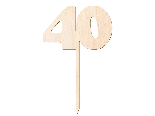 Topper drewniany na tort 40 - 12 cm