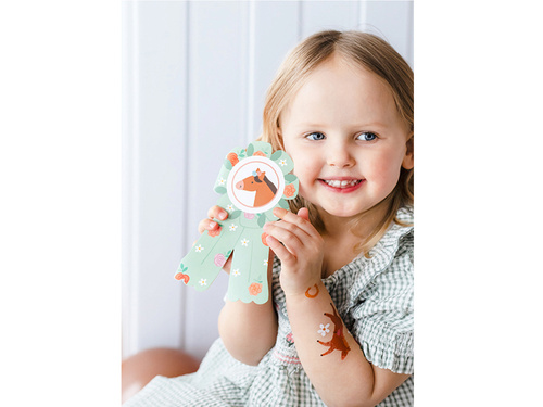 Zaproszenia urodzinowe z kopertami Koniki - 6 szt.