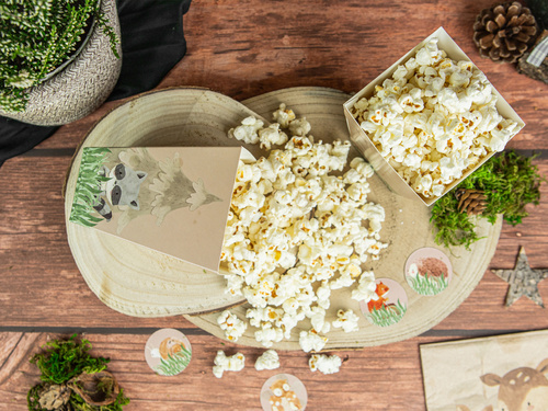 Pudełka na popcorn Leśne Zwierzątka - 6 szt.