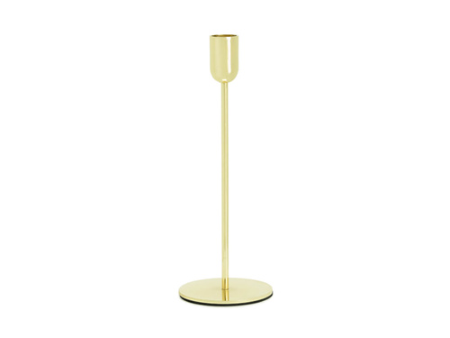 Świecznik metalowy złoty - 22 cm - 1 szt.