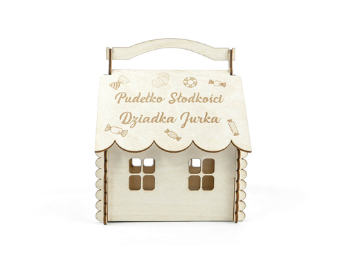 Domek na słodycze z imieniem na Dzień Dziadka - 1 szt.