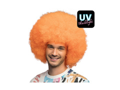 Peruka Afro Sugar neonowa pomarańczowa