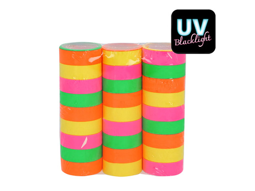 Serpentyny Neon UV Disco - 4 m - 3 szt.