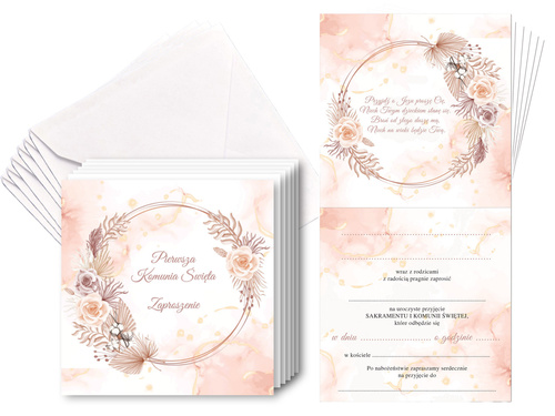 Zaproszenia na I Komunię Świętą - 6 szt.