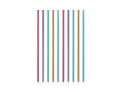 Modeliny, rurki - mix kolorów - chromowane - 50 szt.