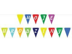 Baner urodzinowy kolorowy Moje Urodziny - 1 szt.