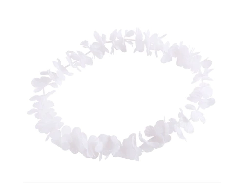 Naszyjnik hawajski - biały - 1 szt.