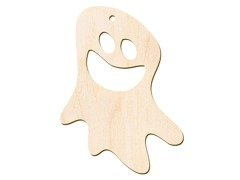 Zawieszka drewniana Duch - 8 cm - 1 szt.