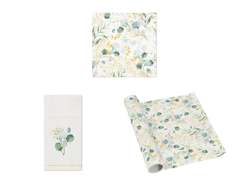 Zestaw z listkami eukaliptusa