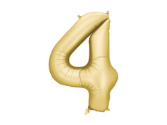 Balon foliowy złota cyfra 4 - 86 cm - 1 szt.