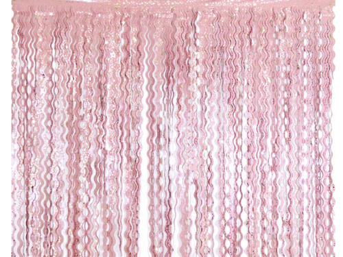 Kurtyna Spirale różowa z gwiazdkami - 100 x 200 cm