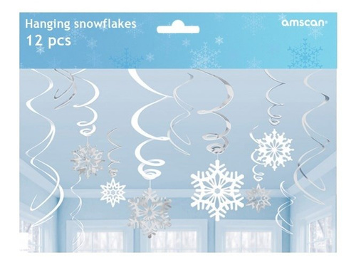 Dekoracja wisząca Śnieżki - 12 szt.