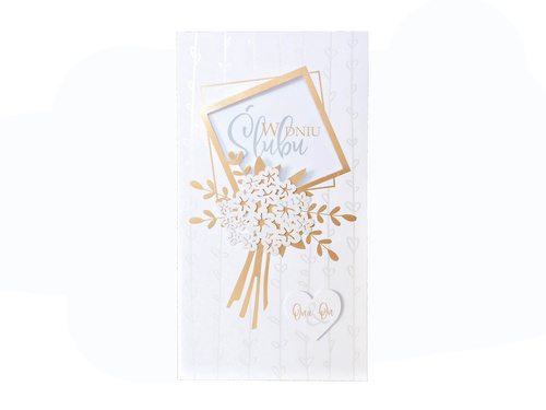 Kartka prezentowa na ślub z kopertą - 1 szt.