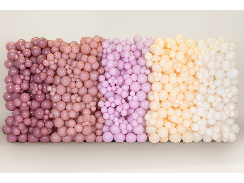 Balony lateksowe pastelowe ciemny brudny róż - średnie - 100 szt.