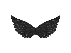 Skrzydła anioła czarne - 44 x 22 cm - 1 szt.