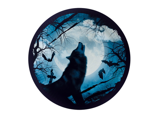 Talerzyki papierowe na Halloween Nawiedzony Las - 23 cm - 8 szt.