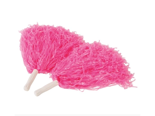 Pompony cheerleaderki różowe - 2 szt.