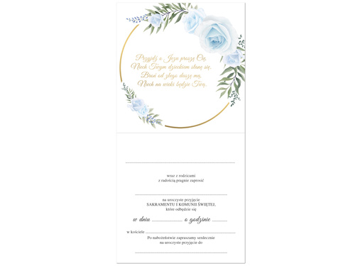 Zaproszenia na I Komunię Świętą - 6 szt.