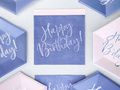 Serwetki urodzinowe granatowe Happy Birthday - 33 cm - 20 szt.